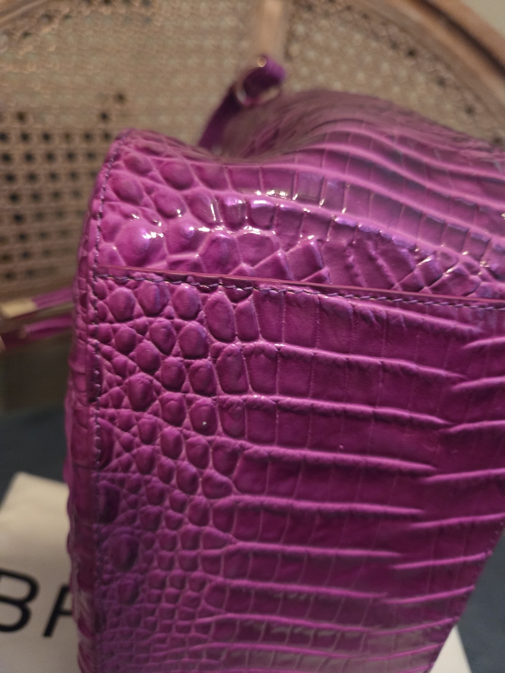 NWOT BRAHMIN FUSCHIA MELBOURNE COLLECTION MELINDA BUCKET BAG & VERONICA WALLET - Picture 7 of 15